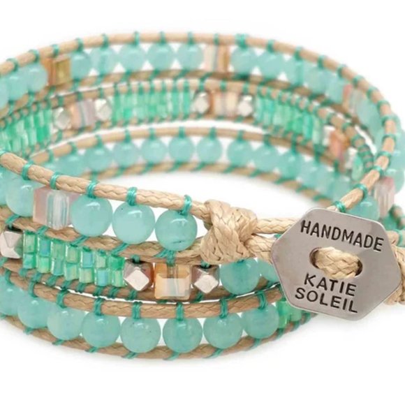 New Natural Stones 3 Wrap Bracelet - Picture 4 of 5